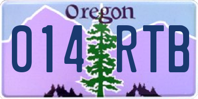 OR license plate 014RTB