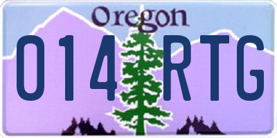 OR license plate 014RTG