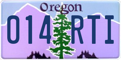 OR license plate 014RTI