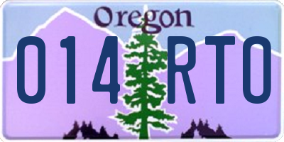 OR license plate 014RTO