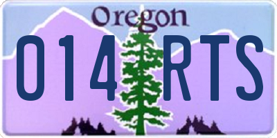 OR license plate 014RTS