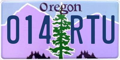 OR license plate 014RTU