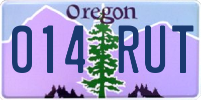OR license plate 014RUT