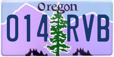 OR license plate 014RVB