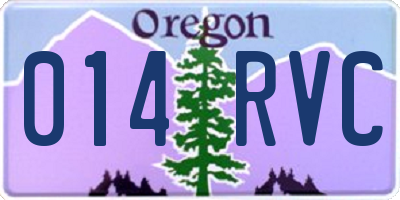 OR license plate 014RVC