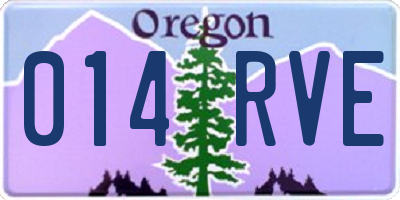 OR license plate 014RVE