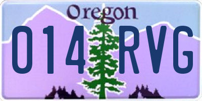OR license plate 014RVG