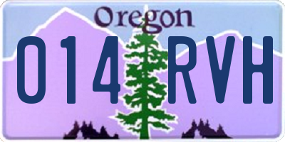 OR license plate 014RVH