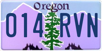 OR license plate 014RVN