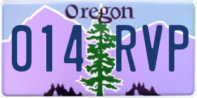 OR license plate 014RVP