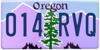 OR license plate 014RVQ
