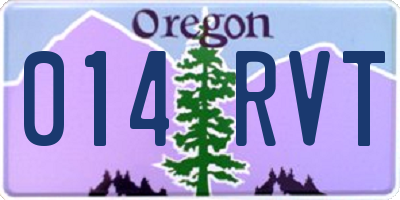 OR license plate 014RVT