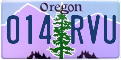 OR license plate 014RVU