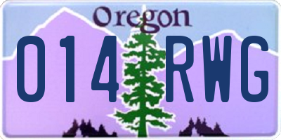 OR license plate 014RWG