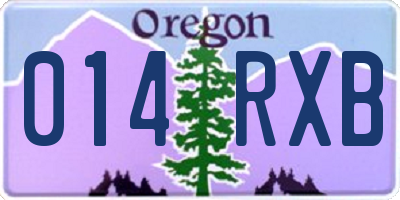 OR license plate 014RXB