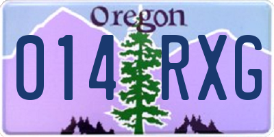 OR license plate 014RXG