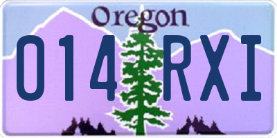 OR license plate 014RXI