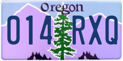 OR license plate 014RXQ