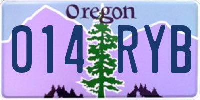 OR license plate 014RYB