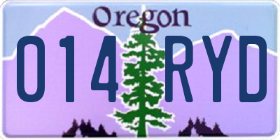 OR license plate 014RYD
