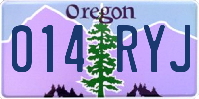 OR license plate 014RYJ