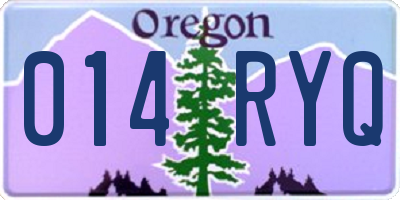 OR license plate 014RYQ