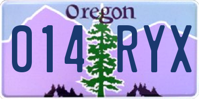 OR license plate 014RYX