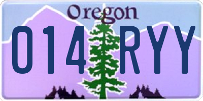 OR license plate 014RYY
