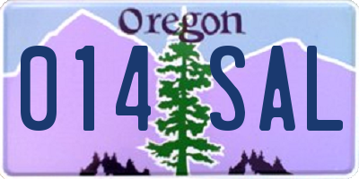 OR license plate 014SAL
