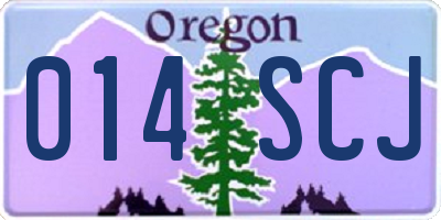 OR license plate 014SCJ