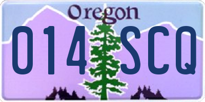 OR license plate 014SCQ
