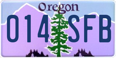 OR license plate 014SFB