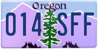 OR license plate 014SFF