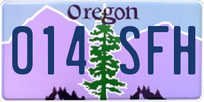 OR license plate 014SFH