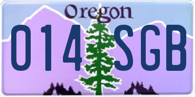 OR license plate 014SGB