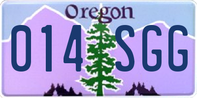 OR license plate 014SGG