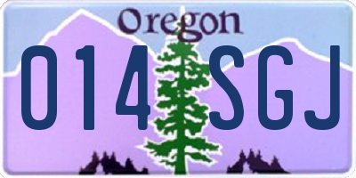 OR license plate 014SGJ