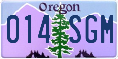 OR license plate 014SGM