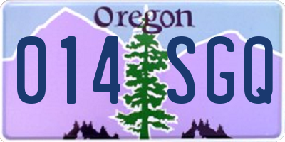 OR license plate 014SGQ