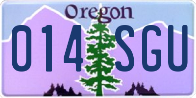 OR license plate 014SGU