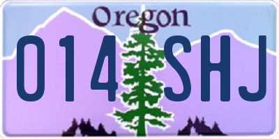 OR license plate 014SHJ