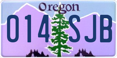 OR license plate 014SJB