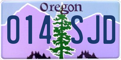 OR license plate 014SJD