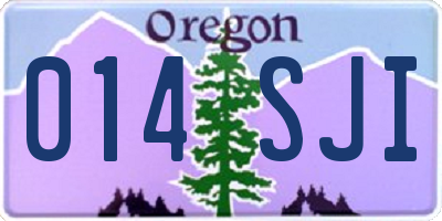 OR license plate 014SJI