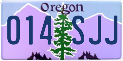 OR license plate 014SJJ