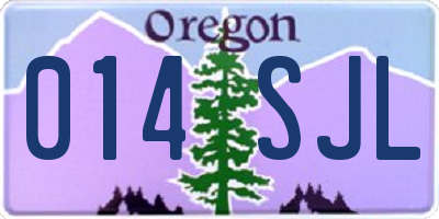 OR license plate 014SJL