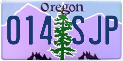 OR license plate 014SJP