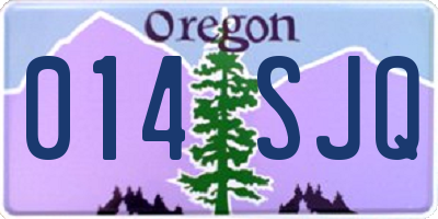 OR license plate 014SJQ