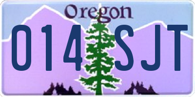 OR license plate 014SJT