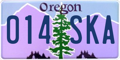 OR license plate 014SKA